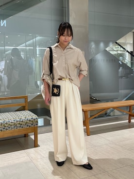 「アイテム（財布/小物）」を使った、ワタナベさん（レディース・157cm）の秋コーディネート