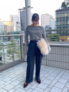 「アイテム（ピアス（両耳用））」を使った、ワタナベさん（レディース・157cm・20代）の秋コーディネート