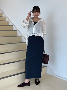 「アイテム（キャミソール）」を使った、ワタナベさん（レディース・157cm・20代）の秋コーディネート