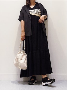 「ぽっちゃりコーデ」｜「アイテム（ジャケット/アウター）」を使った、みちるさん（レディース・164cm）の夏コーディネート