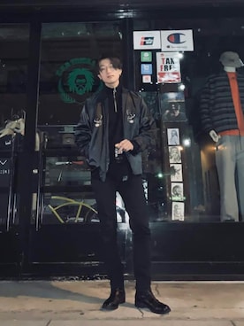 「スキニー」｜「UNIQLO（ユニクロ）のアイテム」を使った、Yuki  Okitaさん（メンズ・172cm）の冬コーディネート