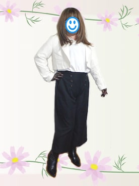 「w closet（ダブルクローゼット）のアイテム」を使った、玉藻ノ後さん（レディース・170cm）の秋コーディネート