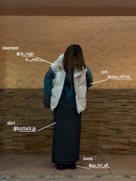 「アイテム（ニット/セーター）」を使った、ゆなさん（レディース・158cm・10代）の秋コーディネート