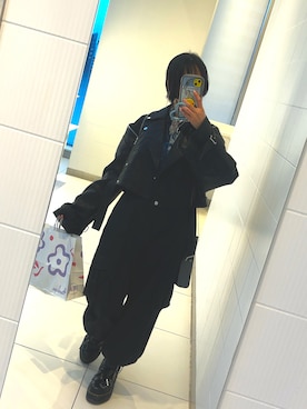 「HARE（ハレ）のアイテム（ライダースジャケット）」を使った、ka23s0さん（レディース・162cm）の冬コーディネート