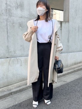 「NOLLEY’S（ノーリーズ）のアイテム（トレンチコート）」を使った、nol SUYAMAさん（メンズ・161cm）の冬コーディネート