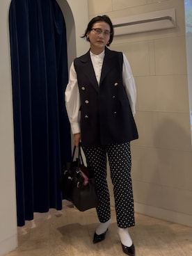 「アイテム（ベスト）」を使った、nol SUYAMAさん（レディース・161cm）の秋コーディネート