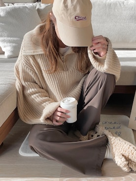 「OLUPIC（オルピック）のアイテム」を使った、akiさん（レディース・150cm）の冬コーディネート