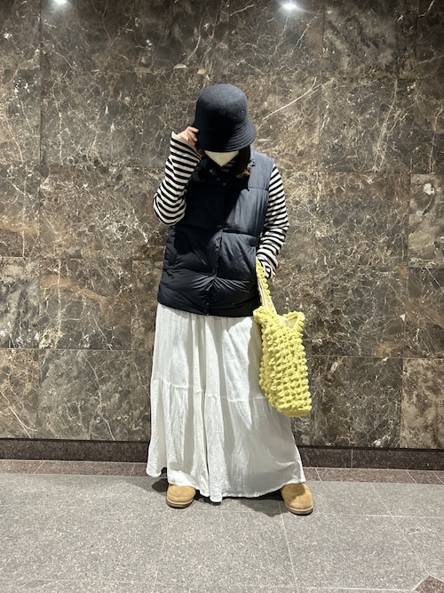 coco 中古 ミエコウエサコ MIEKO UESAKO レディース スカート 42(L) 白 ホワイト 裏地付き 総柄 バックルミニスコート(S OFF WHITE): BOTTOM