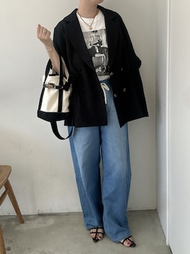 「ANGIE（アンジー）のアイテム」を使った、yuip02さん（レディース・161cm）の春コーディネート