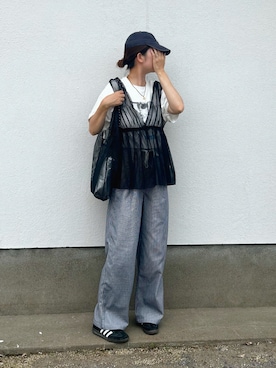 「アイテム（その他トップス）」を使った、yuip02さん（レディース・161cm）の夏コーディネート