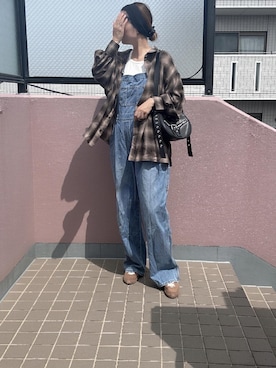 「アイテム（つなぎ/オールインワン）」を使った、yuip02さん（レディース・161cm）の秋コーディネート