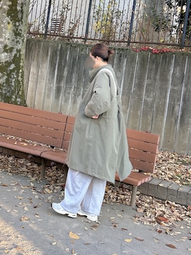 「アイテム（ミリタリージャケット）」を使った、yuip02さん（レディース・161cm）の冬コーディネート