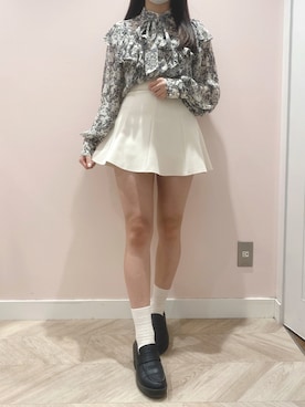 「トワルドジュイ」｜「アイテム（スカート）」を使った、nana ♡さん（レディース・154cm）の冬コーディネート