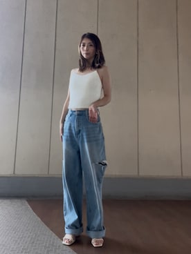 「アイテム（シューズ）」を使った、Chikaさん（レディース・154cm）の夏コーディネート
