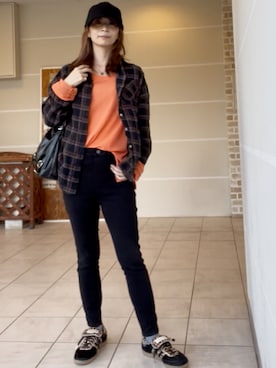 「mystic（ミスティック）のアイテム（ショルダーバッグ）」を使った、Chikaさん（レディース・154cm）の秋コーディネート