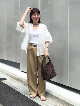 「NOLLEY’S（ノーリーズ）のアイテム（アクセサリー）」を使った、yamaguchiさん（レディース・163cm）の夏コーディネート