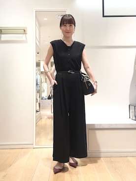 「grace grace （グラスグラス）の【松葉(yuki_nol)別注】【grace grace/グラスグラス】スキップ淡水パールイヤリング（イヤリング、ホワイト系）」を使った、yamaguchiさん（レディース・163cm）の夏コーディネート