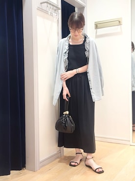 「NOLLEY’S（ノーリーズ）のアイテム」を使った、yamaguchiさん（レディース・163cm）の夏コーディネート