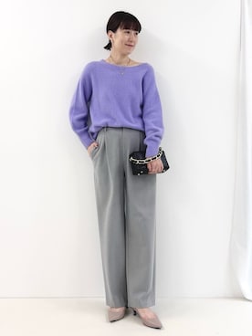 「ヘアリーニット」｜yamaguchiさん（レディース・163cm）の秋コーディネート