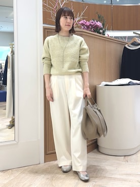 「アイテム（ネックレス）」を使った、yamaguchiさん（レディース・163cm）の冬コーディネート