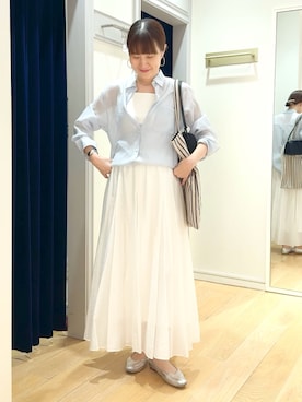 「NOLLEY’S（ノーリーズ）のナイロンショルダーバッグ（ショルダーバッグ、ブラック系）」を使った、yamaguchiさん（レディース・163cm）の春コーディネート