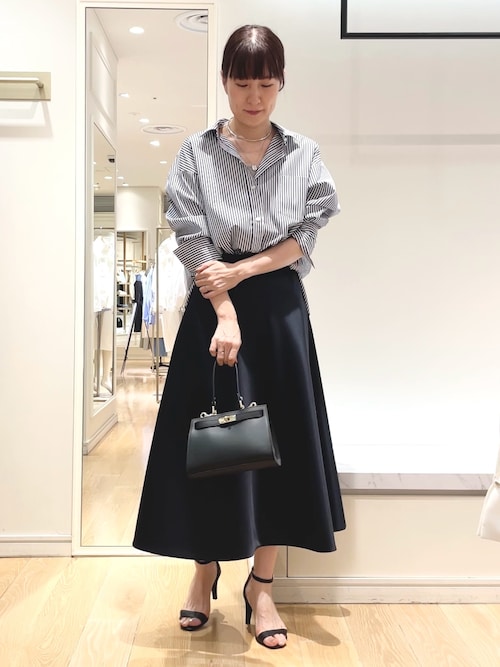 NOLLEY'S スカート ウォッシャブルサテンフレアスカート