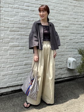 「アイテム（ヘアアクセサリー）」を使った、yamaguchiさん（レディース・163cm）の夏コーディネート