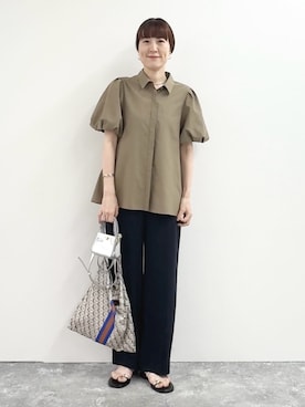 「NICOLAS LAINAS（ニコラスライナス）のアイテム」を使った、yamaguchiさん（レディース・163cm）の夏コーディネート