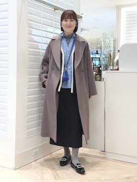 「アイテム（その他アウター）」を使った、yamaguchiさん（レディース・163cm）の秋コーディネート