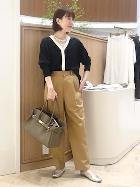 「パールアクセ」｜yamaguchiさん（レディース・163cm）の秋コーディネート