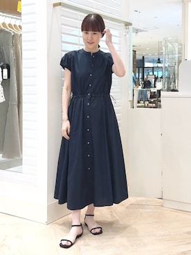 「アイテム（バレッタ/ヘアクリップ）」を使った、yamaguchiさん（レディース・163cm）の夏コーディネート