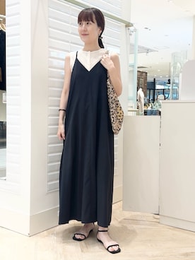 「アイテム（バレッタ/ヘアクリップ）」を使った、yamaguchiさん（レディース・163cm）の夏コーディネート