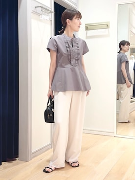 「NOLLEY’S（ノーリーズ）のアイテム」を使った、yamaguchiさん（レディース・163cm）の春コーディネート