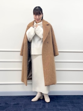 「キャメル」｜「アイテム（その他アウター）」を使った、yamaguchiさん（レディース・163cm）の秋コーディネート