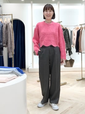 「Laraaji（ララージ）のアイテム（トップス）」を使った、yamaguchiさん（レディース・163cm）の秋コーディネート
