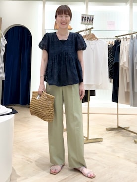 「NOLLEY’S（ノーリーズ）のアイテム」を使った、yamaguchiさん（骨格ナチュラル・レディース・163cm）の夏コーディネート