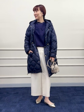 「NOLLEY’S（ノーリーズ）のウォッシャブル撥水ツイルチノスカート（スカート）」を使った、yamaguchiさん（レディース・163cm）の夏コーディネート