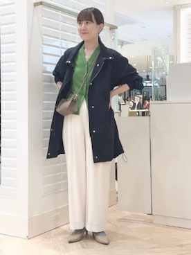 「撥水」｜「アイテム（その他アウター）」を使った、yamaguchiさん（レディース・163cm）の秋コーディネート