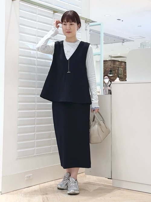 yumi　美品 120組曲　スカート.ジャケット.ブラウス.靴セット セットアップ対応》ウォッシャブルニットジョーゼットタイト