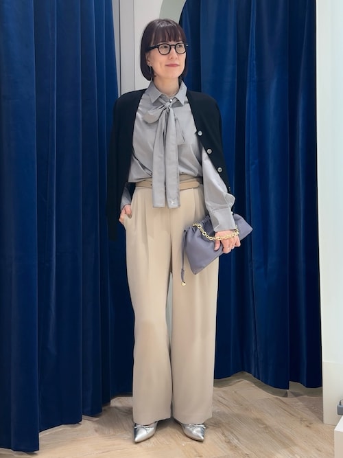 セール】リボンタイ パール釦シャツ（シャツ/ブラウス）｜NOLLEY'S