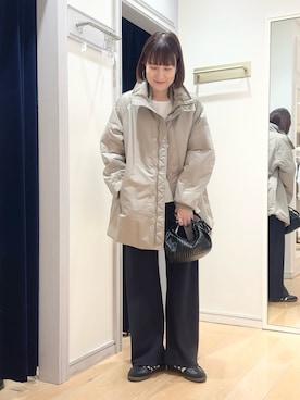 「NOLLEY’S Sophi（ノーリーズソフィ）の【NOLLEY’S mgr.松葉別注・一部WEB限定色】《セットアップ》ツイルバイヤス洗練美脚パンツ（その他パンツ、ブルー系）」を使った、yamaguchiさん（レディース・163cm）の秋コーディネート