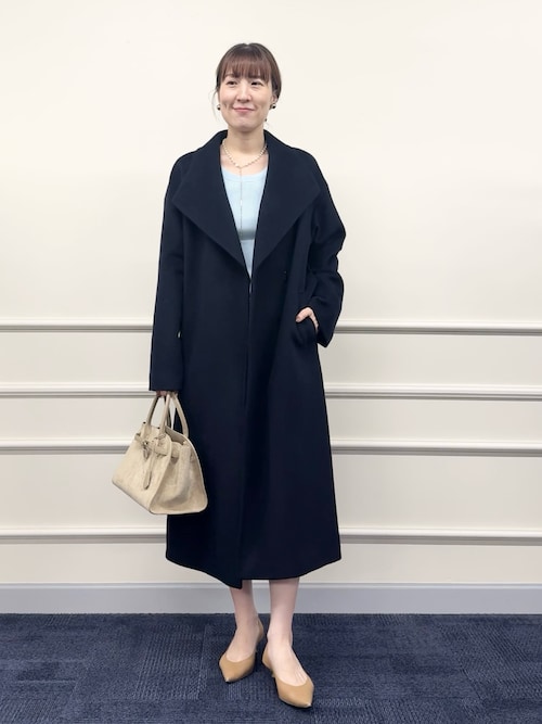 セール】《アンサンブル対応》《手洗い可能》カシミヤ混リブUネック