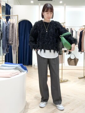 「Laraaji（ララージ）のアイテム（トップス）」を使った、yamaguchiさん（レディース・163cm）の秋コーディネート