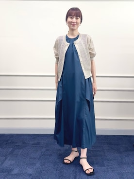 「アイテム（カーディガン/ボレロ）」を使った、yamaguchiさん（レディース・163cm）の夏コーディネート