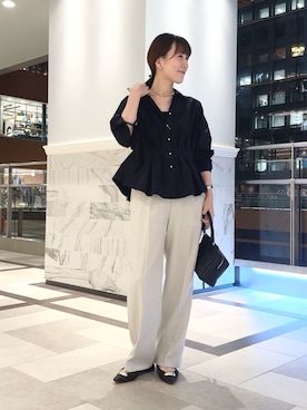 「NOLLEY’S（ノーリーズ）のアイテム」を使った、yamaguchiさん（レディース・163cm）の秋コーディネート