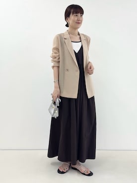 「アイテム（ジャケット/アウター）」を使った、yamaguchiさん（骨格ナチュラル・レディース・163cm）の夏コーディネート