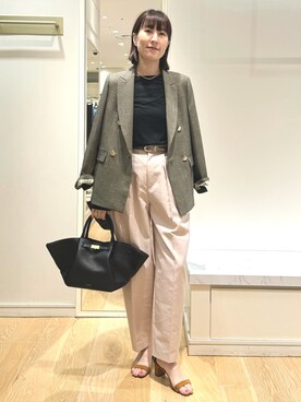 「シュシュ」｜「アイテム（ジャケット/アウター）」を使った、yamaguchiさん（レディース・163cm）の夏コーディネート