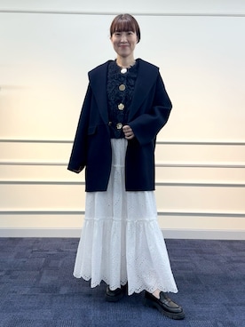 「アイテム（ベスト）」を使った、yamaguchiさん（レディース・163cm）の秋コーディネート