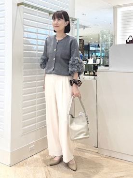「アイテム（シュシュ）」を使った、yamaguchiさん（レディース・163cm）の秋コーディネート