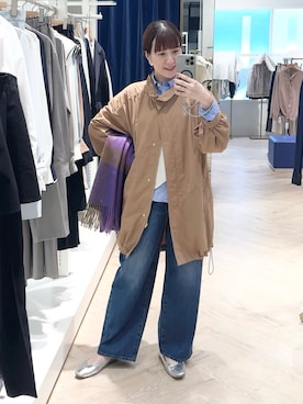 「アイテム（イヤリング）」を使った、yamaguchiさん（レディース・163cm）の秋コーディネート